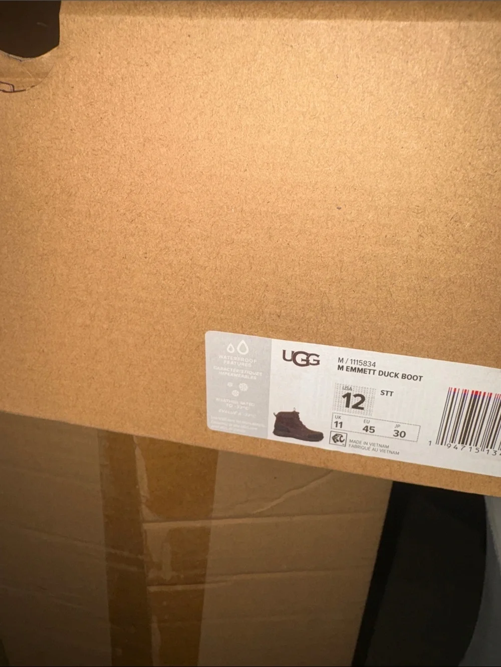 UGG Men's Brown Lace-Up Waterproof Work Boots
